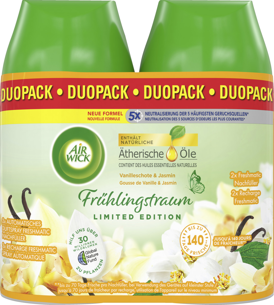 Bild 1 von Air Wick Freshmatic Max Nachfüller Duopack Frühlingstraum Vanilleschote & Jasmin