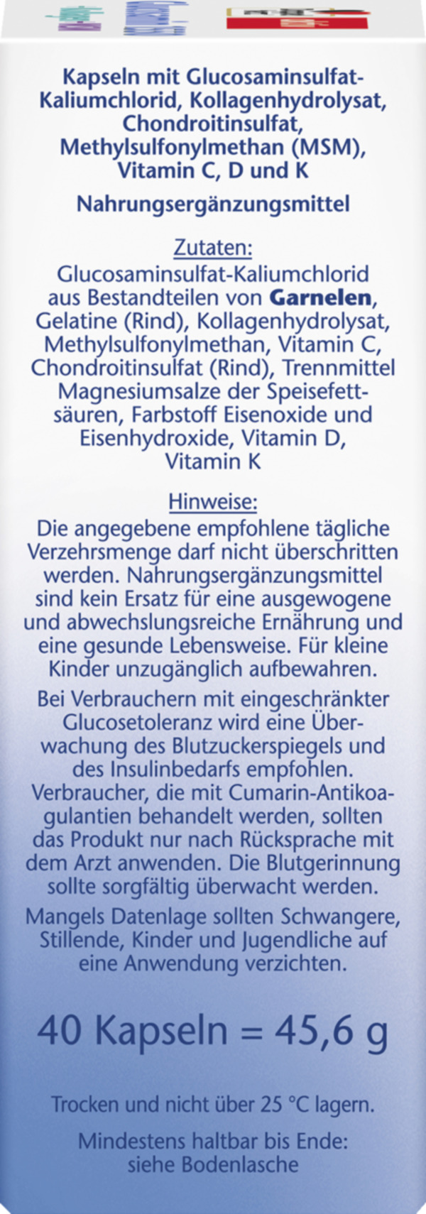 Bild 2 von Doppelherz Glucosamin 1550 + Kollagen + MSM + Vitamin C