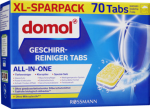 domol Geschirr-Reiniger Tabs All-in-one XL Sparpack