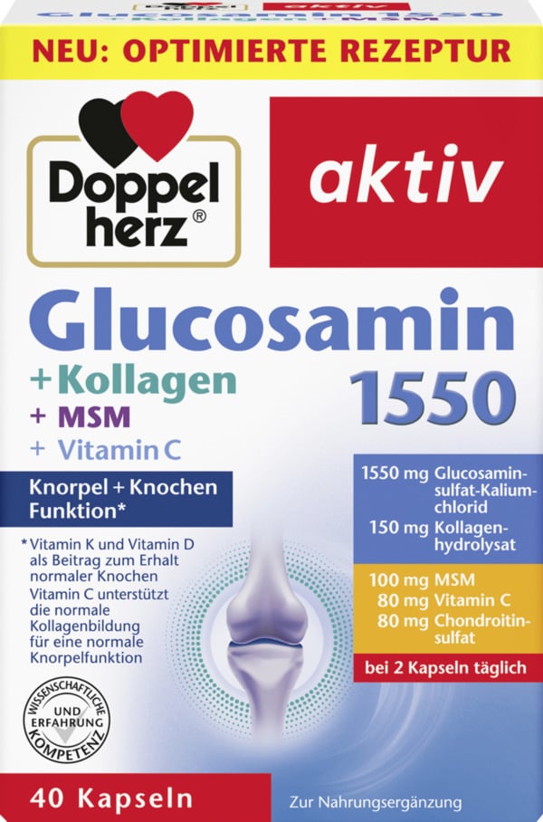 Bild 1 von Doppelherz Glucosamin 1550 + Kollagen + MSM + Vitamin C