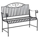 Bild 1 von Outsunny Gartenbank grau Metall B/H/L: ca. 54x96x116 cm