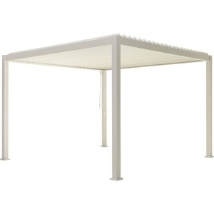 Mirador Pavillon mit verstellbaren Lamellen weiß 3,00 x 3,00  x 2,40 m