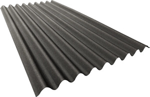 Onduline Bitumenwellplatte Base 200 x 85,5 cm 2,6 mm schwarz