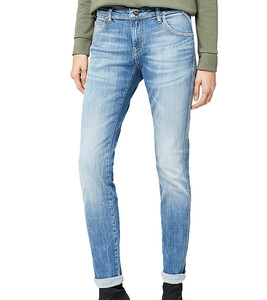 REPLAY Katewin Slim-Fit Denim-Hose schicke Damen Jeans mit Destroyed-Effekten Blau