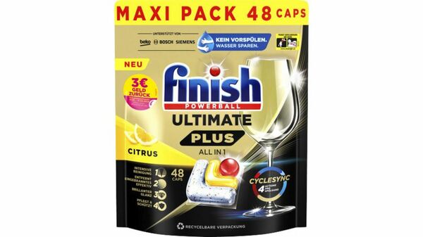 Bild 1 von Finish Spülmaschinentabs Ultimate Plus All in 1 Maxi Pack Citrus