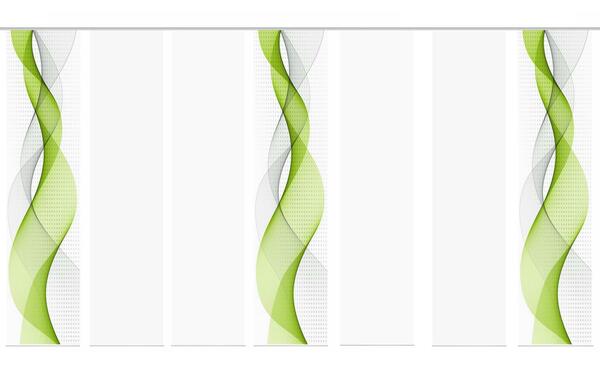 Bild 1 von Schiebevorhang Set 7tlg. grün Maße (cm): B: 60 H: 245 Gardinen & Sichtschutz