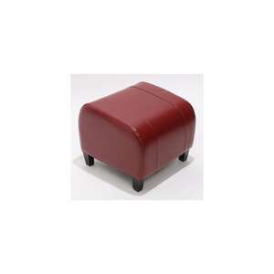 Sitzwürfel Aversa, Leder + Kunstleder, 37x45x47 cm ~ rot