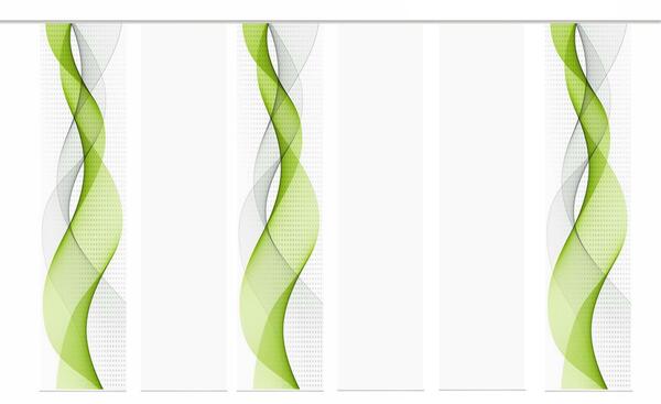 Bild 1 von Schiebevorhang Set 6tlg. grün Maße (cm): B: 60 H: 245 Gardinen & Sichtschutz