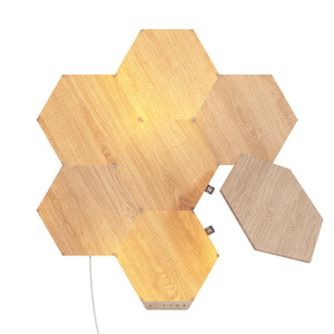 NANOLEAF Nanoleaf Elements Wood Look Hexagons Starter Kit kaltweiß, warmweiß