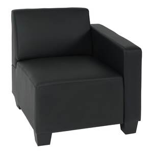 Modular Seitenteil rechts, Sessel mit Armlehne Moncalieri, Kunstleder ~ schwarz