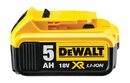 Bild 1 von DeWalt »DCB184-XJ - Ersatz-Akku 18,0 Volt / 5,0 Ah XR Li-Ion - Schiebe-Akku« Akku, kombatibel m. allen DeWalt 18 Volt XR-Maschinen - 65 x 110 mm