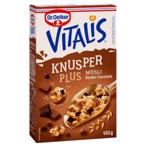 Dr. Oetker Vitalis Knuspermüsli Plus Double Chocolate 450g