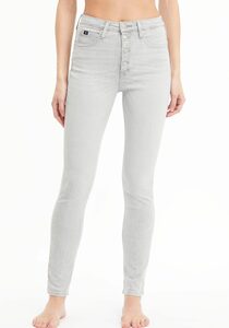 Calvin Klein Jeans Skinny-fit-Jeans »HIGH RISE SKINNY« mit Calvin Klein Leder-Brandlabel hinten am Bund