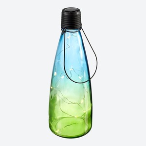 Glasflasche mit Solar-Licht, ca. 9x25cm