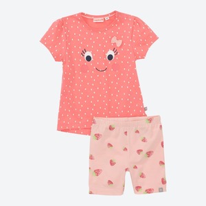 Baby-Mädchen-Set mit Erdbeer-Muster, 2-teilig