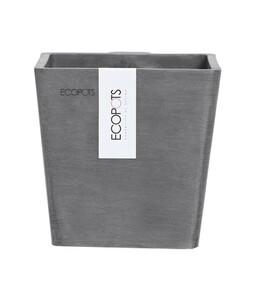 Ecopots Kunststoff-Kasten Manhattan mit Wassersystem, grau