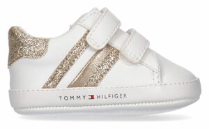 Tommy Hilfiger »STRIPES VELCRO SHOE WHITE/PLATINUM« Lauflernschuh mit Logoschriftzug