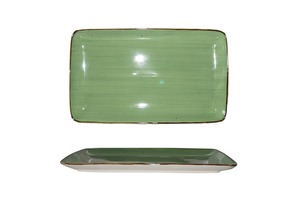 Tarrington House Teller Noromi, rechteckig, grün, 31 cm