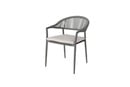 Bild 1 von METRO Professional Outdoor-Sessel, Edelstahl / PE Rattan / Polyester, 57 x 63 x 79 cm, stapelbar, inkl. Kissen, grau