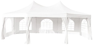 METRO Professional Milano Festzelt, Stahl/ ABS Kunststoff/ Nylon/ PP, 500 x 680 x 330 cm, weiß