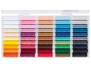 crelando® Nähgarn-Sortiment in Standard und aktuellen Modefarben 50 x 50m-Nähgarnspulen