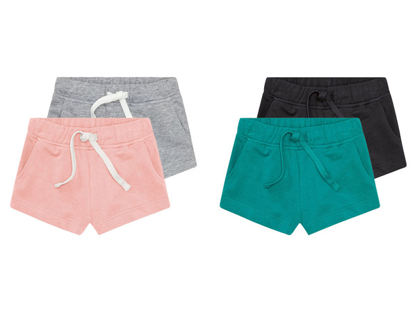 Bild 1 von lupilu® Kinder Mädchen Sweatshorts, 2 Stück, mit hohem Baumwollanteil