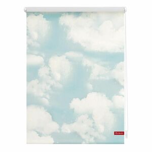 Lichtblick Rollo Klemmfix, ohne Bohren, blickdicht, Wolken - Blau, 80 x 150 cm (B x L)
