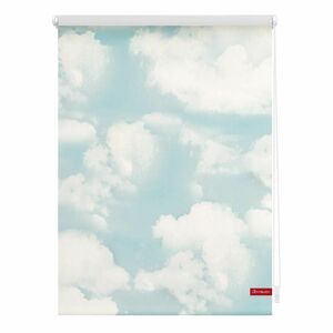 Lichtblick Rollo Klemmfix, ohne Bohren, blickdicht, Wolken - Blau, 90 x 150 cm (B x L)