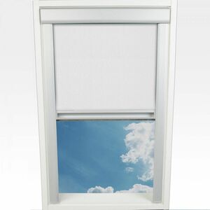 Bella Casa, Dachfensterrollo Verdunklung, 74 x 38,3 cm (Höhe x Breite), weiß/silber
