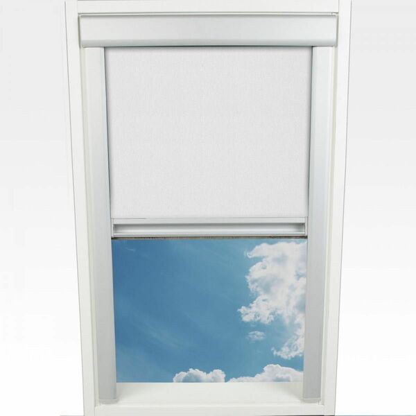 Bild 1 von Bella Casa, Dachfensterrollo Verdunklung, 74 x 38,3 cm (Höhe x Breite), weiß/silber