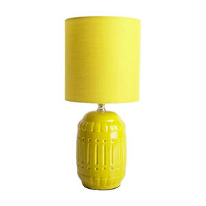 Näve Leuchten Keramik Tischleuchte NV3188315 gelb Keramik Metall Stoff H/D: ca. 30x14 cm E14 1 Brennstellen