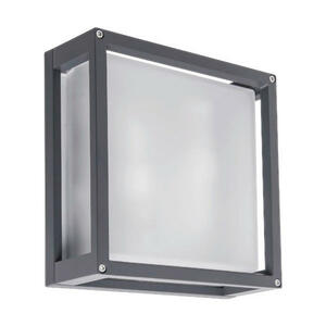 Näve Leuchten Außenwandleuchte NV1107697 anthrazit Aluminium Glas B/H/L: ca. 25x10x25 cm E27 2 Brennstellen