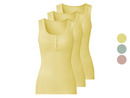 Bild 1 von esmara® Damen Ripptop, 3 Stück, mit Knopfleiste