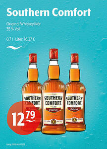 Southern Comfort Original
Whiskeylikör
35 % Vol.