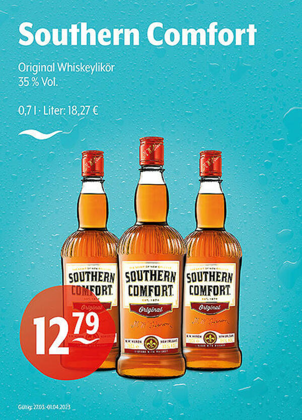 Bild 1 von Southern Comfort Original
Whiskeylikör
35 % Vol.