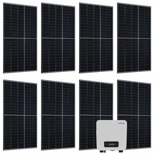 Juskys Solaranlage Set 3000 W Photovoltaik Anlage 8 Solarmodule, Wechselrichter und WLAN