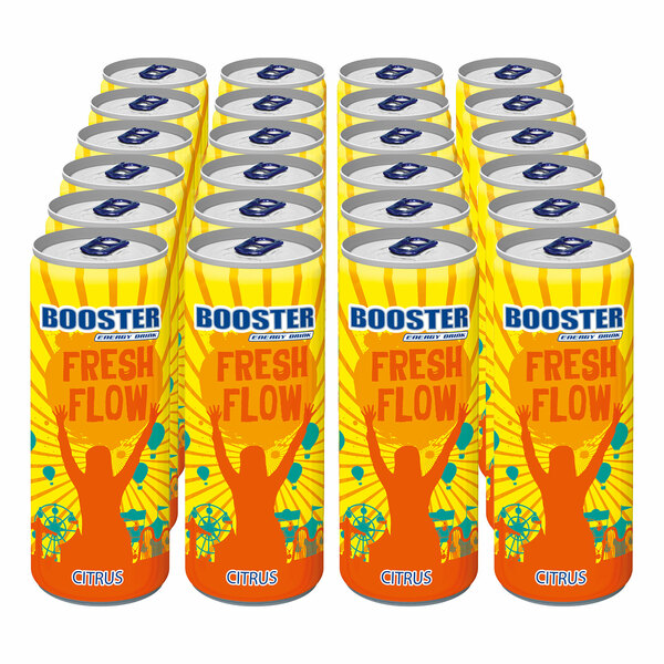 Bild 1 von Booster Energy Drink Citrus 0,33 Liter Dose, 24er Pack