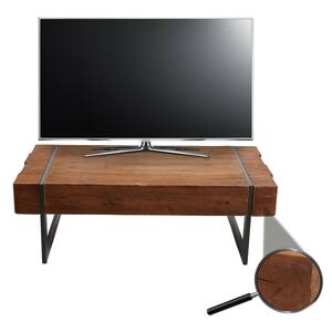 TV-Rack MCW-A15, Fernsehtisch Lowboard TV-Tisch, Tanne Holz rustikal massiv FSC-zertifiziert 40x120x60cm