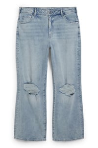 C&A CLOCKHOUSE-Wide Leg Jeans-High Waist, Blau, Größe: 56