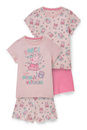 Bild 1 von C&A Multipack 2er-Peppa Wutz-Shorty-Pyjama-4 teilig, Rosa, Größe: 110
