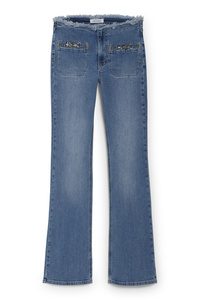 C&A CLOCKHOUSE-Flared Jeans-Mid Waist, Blau, Größe: 44