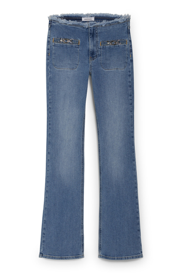 Bild 1 von C&A CLOCKHOUSE-Flared Jeans-Mid Waist, Blau, Größe: 44
