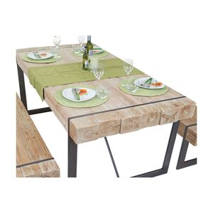 Esszimmertisch MCW-A15, Esstisch Tisch, Tanne Holz rustikal massiv FSC-zertifiziert ~ naturfarben 80x200x90cm