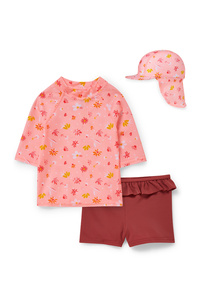 C&A Baby-Bade-Outfit-LYCRA® XTRA LIFE™-3 teilig, Rosa, Größe: 80