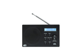 OK. ORD 101 BT-B-1 Tragbares Digitalradio, FM, DAB+, DAB, Bluetooth, Schwarz