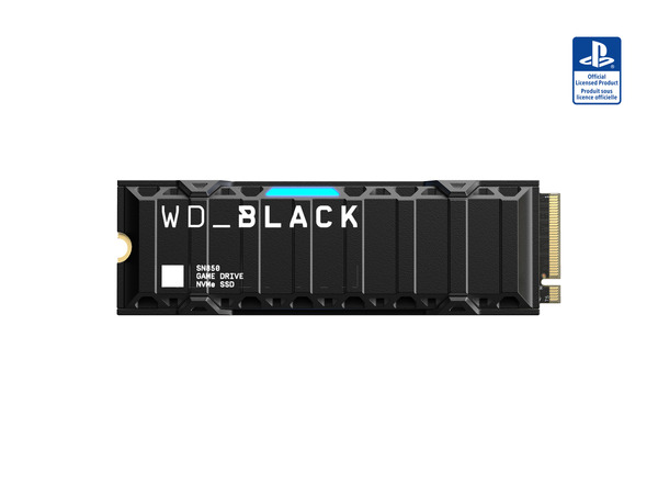 Bild 1 von WD _BLACK™ SN850 NVMe™ SSD für PS5™-Konsolen, 2 TB, SSD-Speicher, Schwarz/Blau