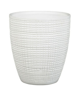 Scheurich Keramik-Übertopf Corteza, konisch, weiß, ca. Ø13,2 cm