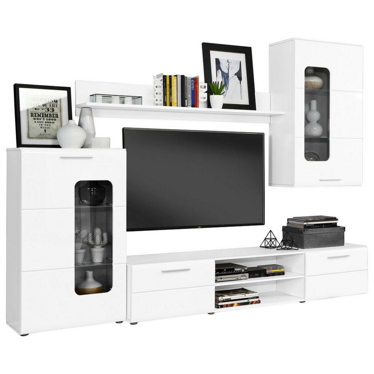 Bild 1 von Wohnwand Zarko weiß Hochglanz