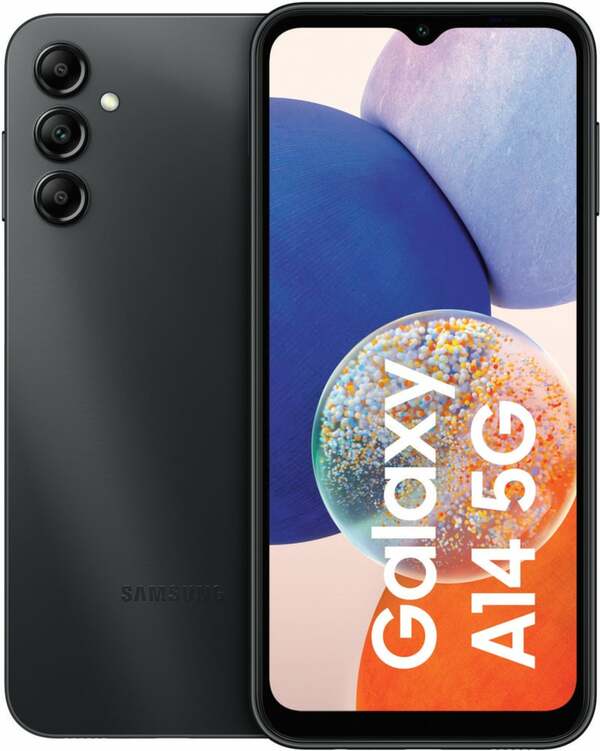 Bild 1 von Galaxy A14 5G Smartphone 16,8 cm (6.6 Zoll) 64 GB Android 50 MP Dreifach Kamera Dual Sim (Schwarz) (Schwarz) (Versandkostenfrei)