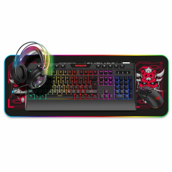 Bild 1 von Hyrican »Striker Gaming Set Tastatur, Maus, Headset, Mauspad, USB kabelgebunden« Eingabegeräte-Set, ST-GKB8115, ST-GM005, ST-GH707, ST-MP25B, RGB-Beleuchtung, schwarz